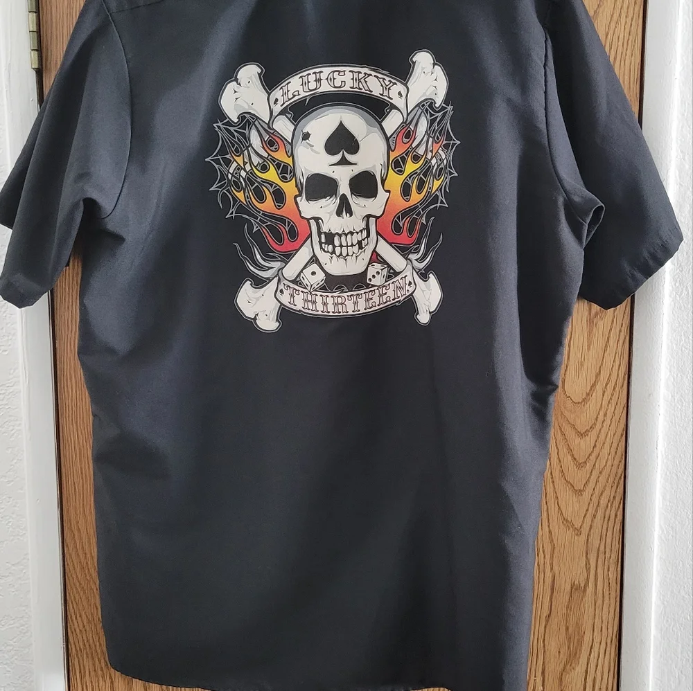 Lucky 13 button up mechanic shirt - Picture 2 of 3